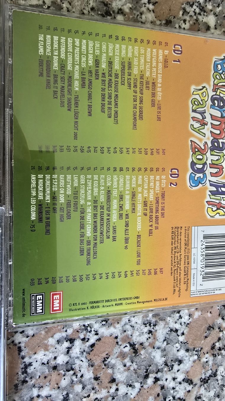 CDs: CD Schlager Hammer Hit Mix 2004 Ballermann Hits 2003 2000 Go – Gebraucht aus wallisellen von funkelsternchen5 2