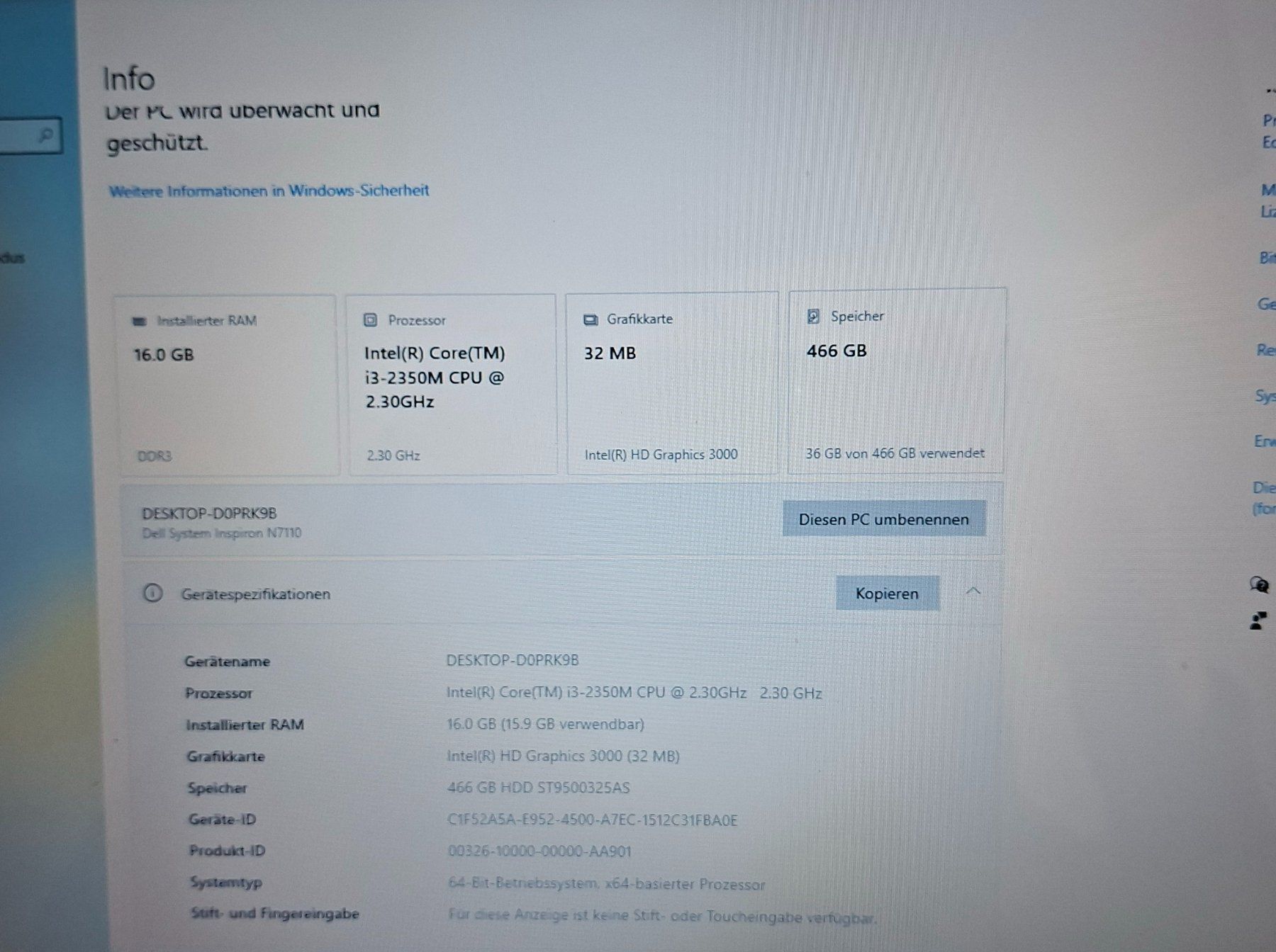 Dell Notebooks: Laptop – Gebraucht aus Wetzikon ZH von Dkilchoer 6