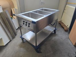 Profi Gastro Blanco 3er Bain- Marie beheizt 125x71cm H: 94cm
