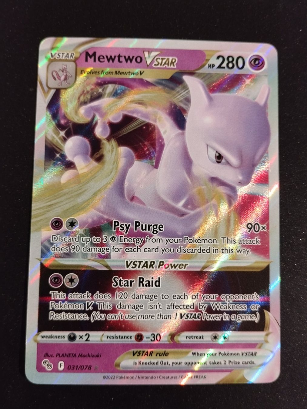 Pokémon Cartes à collectionner: Pokémon GO: Mewtwo Vstar: 031/078 FR – D'occasion à Palézieux-Village par oufoux08
