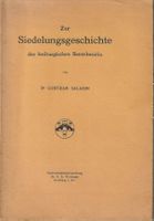 Zur Siedlungsgeschichte des freiburgischen Sensebezirks 1923