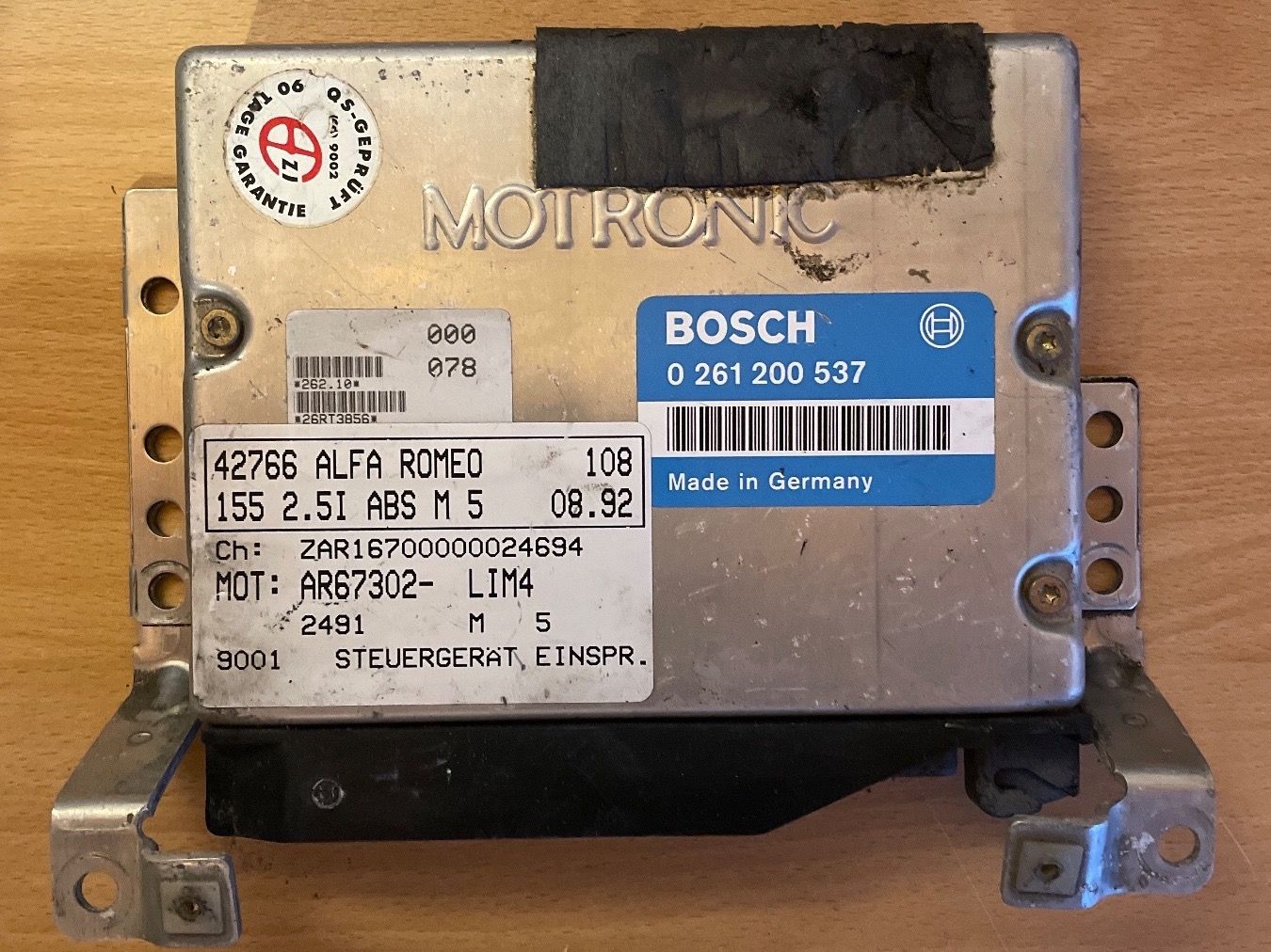 Bosch Tutti pezzi di ricambio auto: Steuergerät Bosch #163 0261200537 – Usato da St. Gallen venduto da mai_zpt7