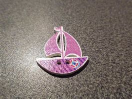 Knopf Segelschiff, violett