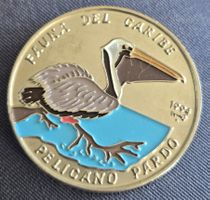 Münze Kuba 1 Peso Pelicano Pardo Fauna del Caribe 1994