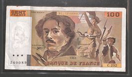 100 Francs Banknote Banque de France 1993 ( F.233) 🇫🇷 💷