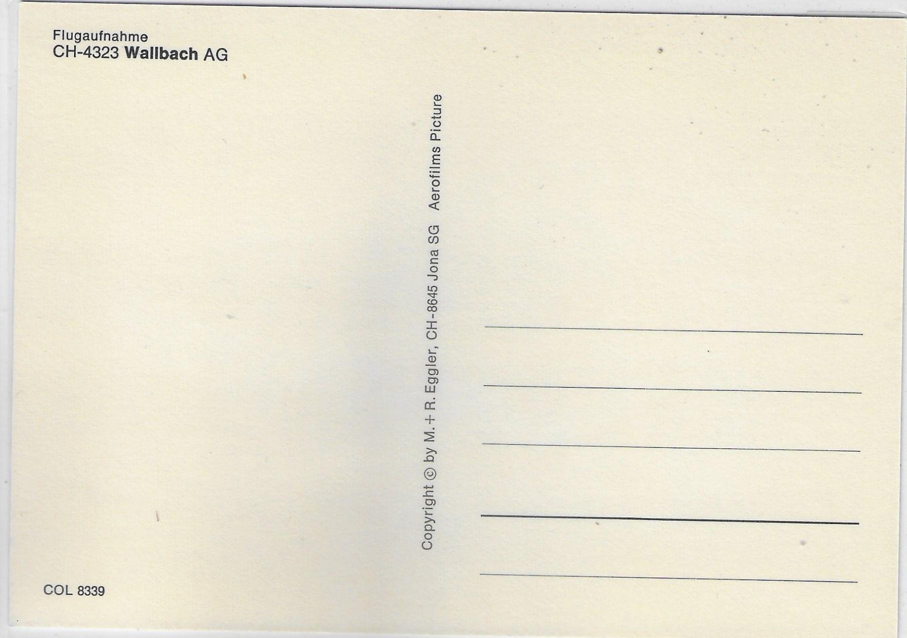 Cartoline postali: Flugaufnahme Wallbach AG – Usato da Ettingen venduto da Kartenplanet 1