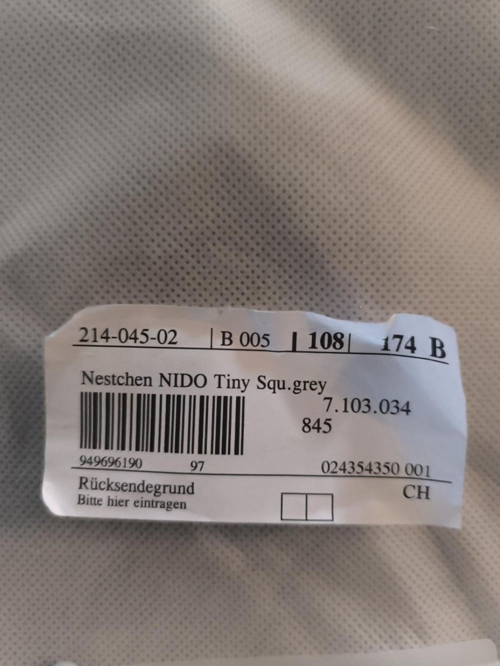 Letti: Julius Zöllner NIDO Babynest Tiny Squares Grey – Usato da St.Erhard venduto da felderline 3