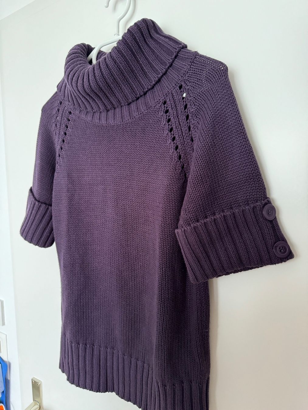 T-Shirts: Gestricktes T-Shirt Gr. 38, violett – Neu (gemäss Beschreibung) aus Niederhasli von Erwied 1
