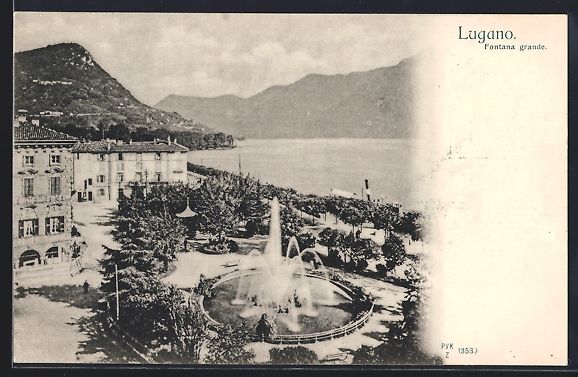 Cartes postales: AK Lugano, Fontana grande – D'occasion à Berlin par bartko-reher