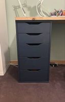 IKEA Schubladenschrank Alex — Dunkelblau 