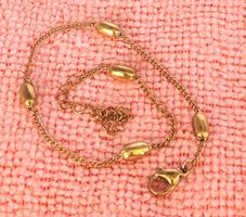 Edelstahlarmband 18K vergoldet, golden Beans
