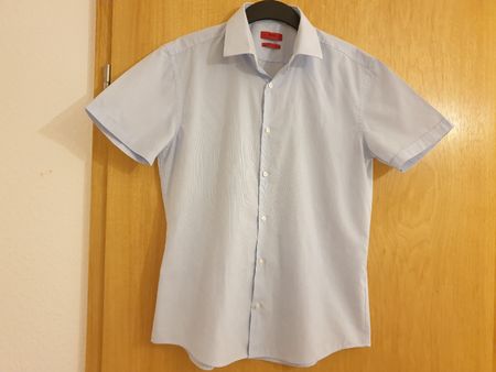 Chemise Hugo Boss, M/41,  slim fit, bleu clair, coton