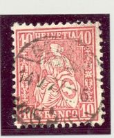 Sitzende Helvetia - Typ 38 mit PF 3