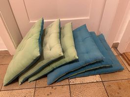 6 Gartenstuhl-Sitzkissen