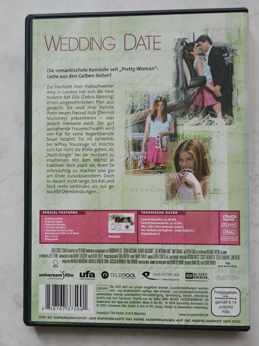Tutti i DVDs: WEDDING DATE/ DVD – Usato da Geuensee venduto da jes_9xyk 1