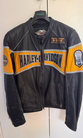 Neuwertige H-D® Trenton Leder-Motorradjacke – Style & Sicher