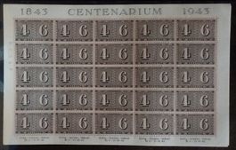 1943, 258 im Bogen mit Zierrahmen postfrisch Kt. 50.-