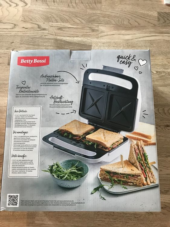 Betty Bossi 3 in 1 Sandwich Maker/ Waffeleisen/ Grillplatte Kaufen auf Ricardo