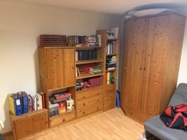 Schrankwand massiv Fichte mit Eckschrank, viel Stauraum! (59