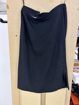 Elegante schwarzer Sommerrock für Damen, Gr. 42, lang