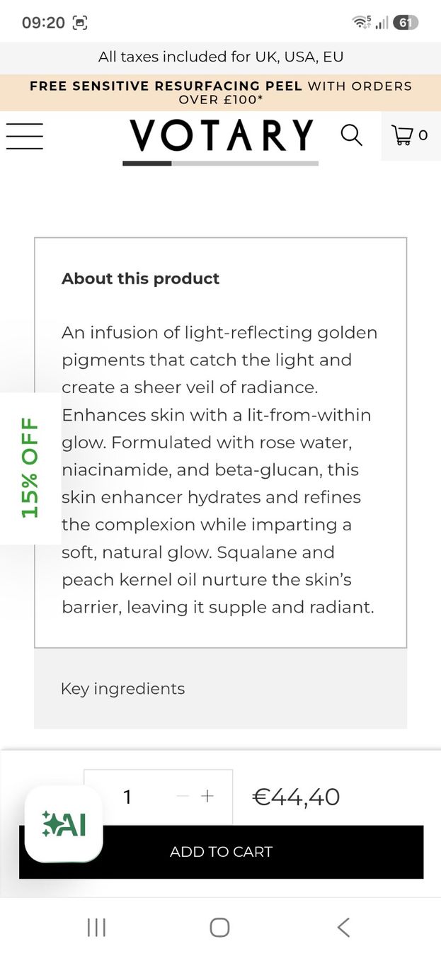 Make-up: VOTARY Luminous Skin Liquid – Nuovo e nell'imballaggio originale da Uerkheim venduto da Pod23 5