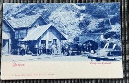 Alte Ansichtskarte Brigue Simplon-Tunnel um 1900 Zustand