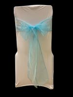 50 Stuhlschleifen organza mint