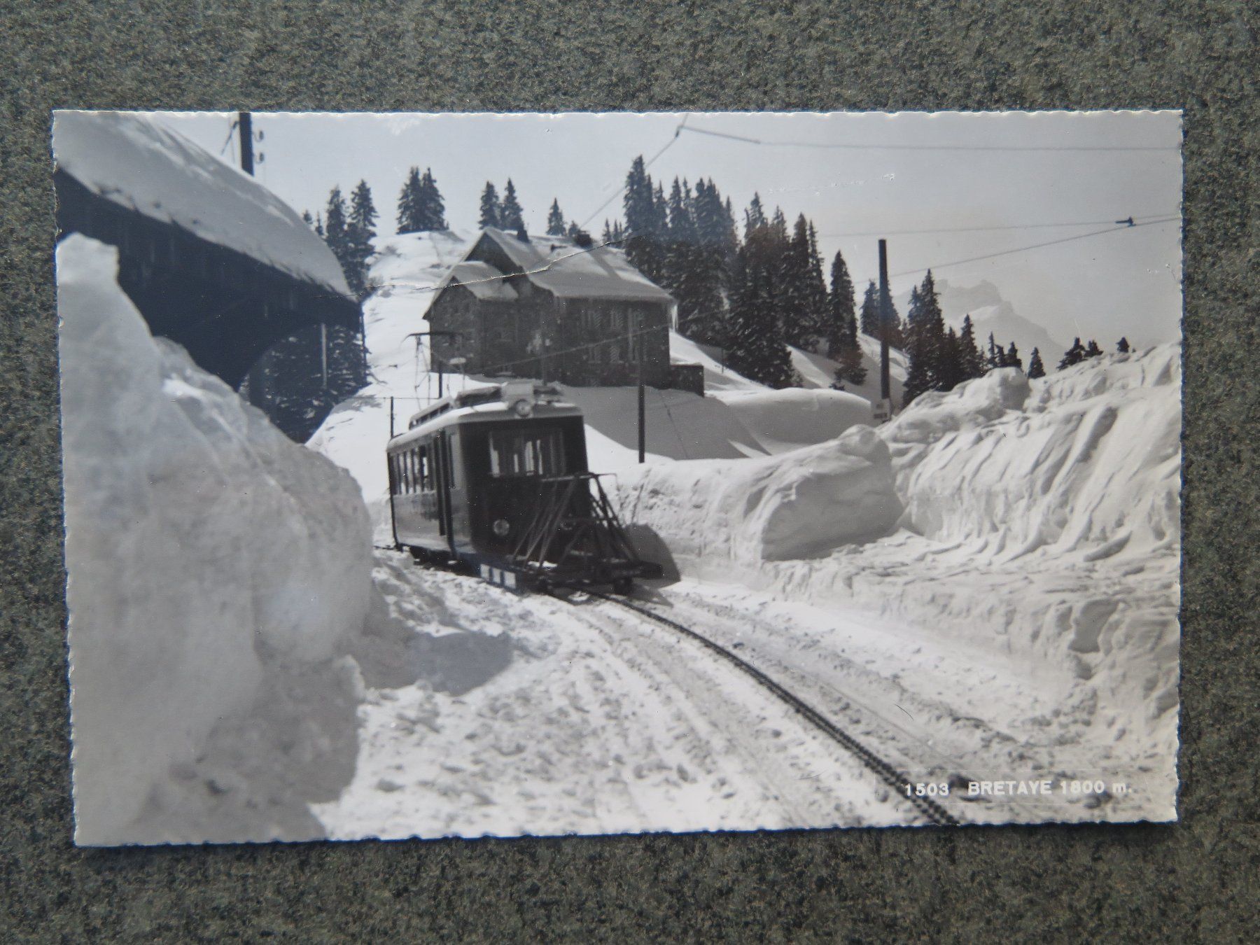 Cartoline postali: BRETAYE - TIEFER WINTER - ZAHNRADBAHN – Usato da Wittenbach venduto da lipasal