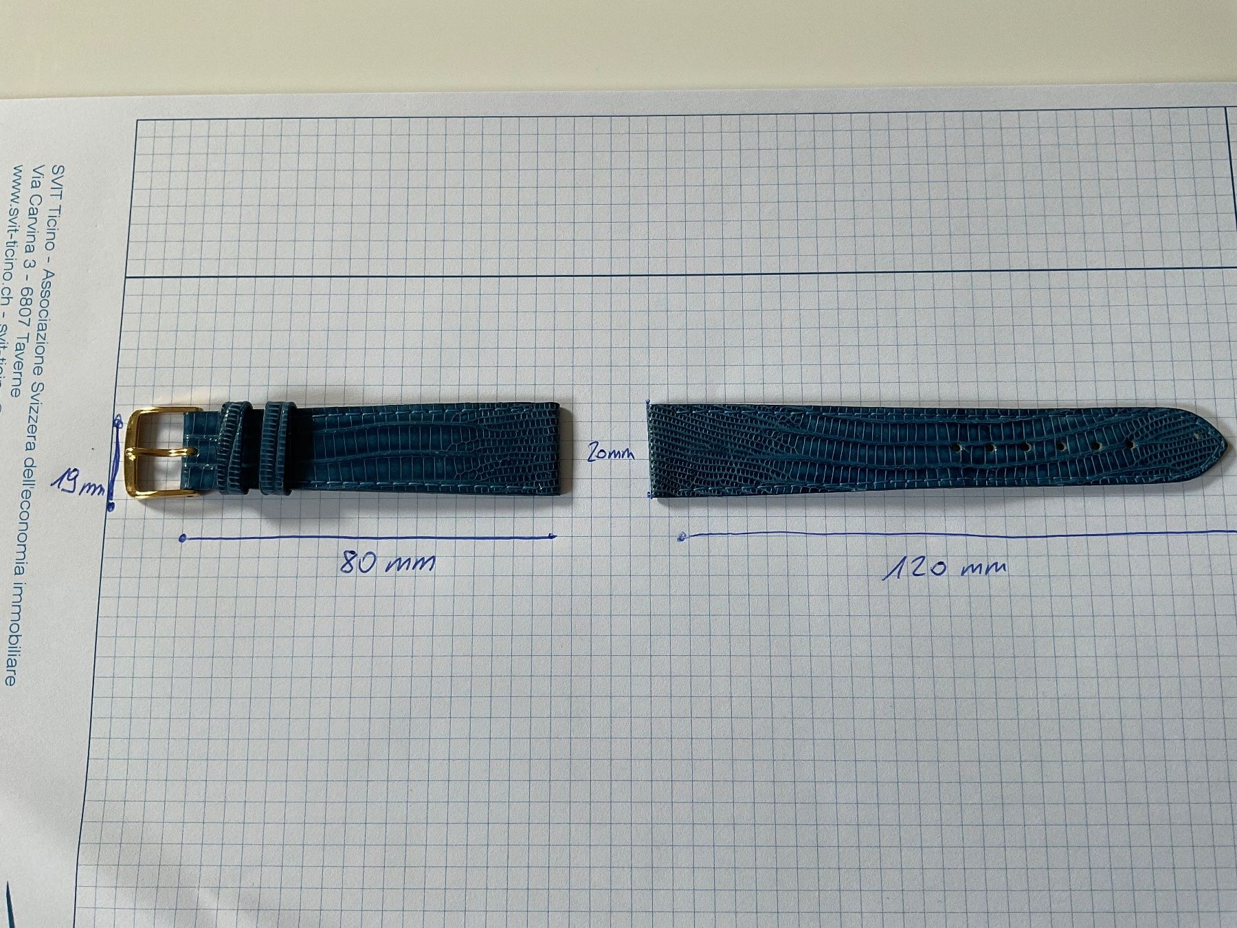 Bracciali & Braccialetti: Cinturino in pelle blu – Nuovo (secondo la descrizione) da Pregassona venduto da TheWatchClub 2