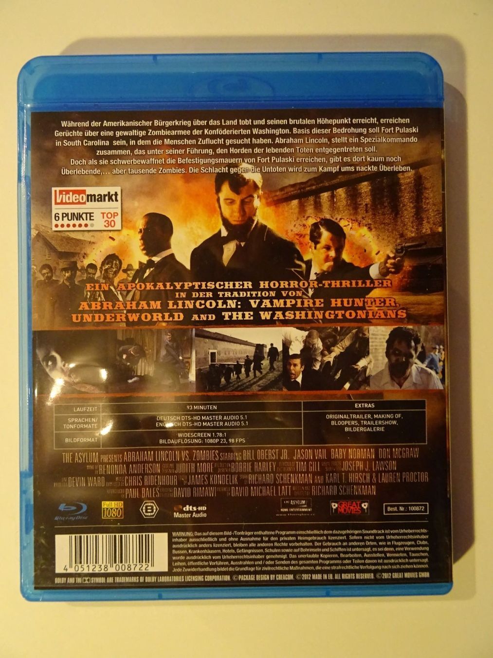 Tutti i DVDs: Abraham Lincoln vs. Zombies – Usato da Erstfeld venduto da Mario_boe0 2