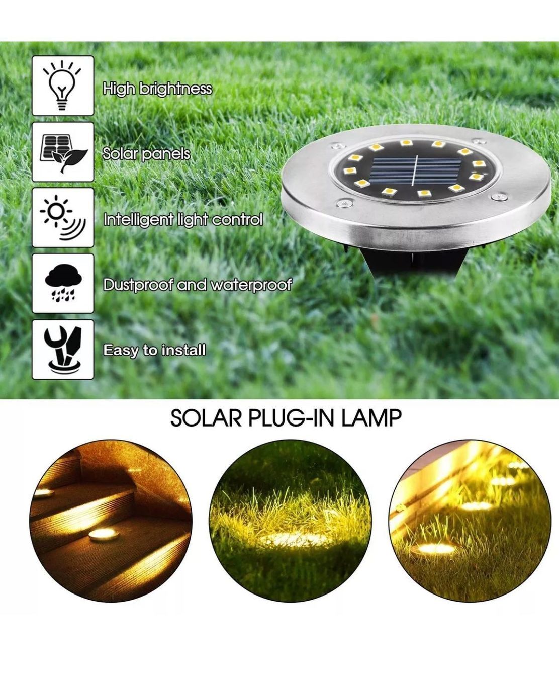 Lampen: +10x12LED Solarlampe Garten Beleuchtung – Neu und originalverpackt aus Amriswil von JaJa-Express 5