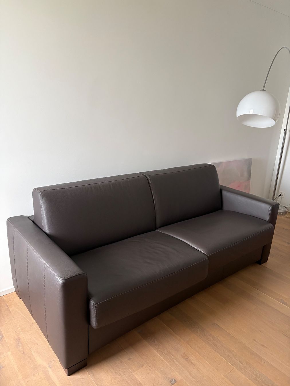 Divani: Schlafsofa Leder dunkelbraun – Usato da Thalwil venduto da bildlager
