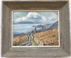 Hanni Bay (1885-1978) - Ölgemälde - „Kirche von Ligerz"