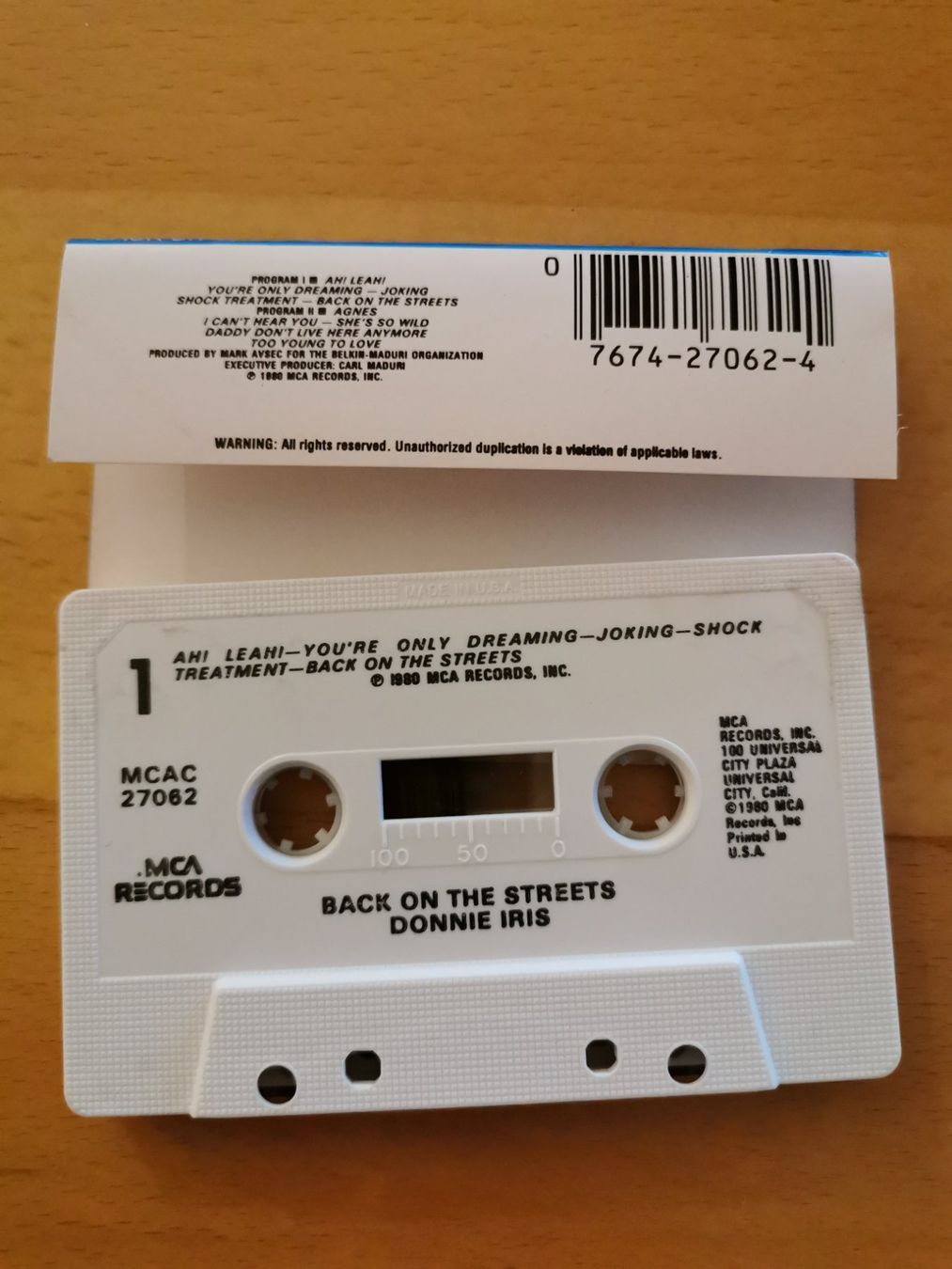 Musicassette: Donnie Iris – Back On The Streets – Usato da St.Gallen venduto da Tamal0204 1