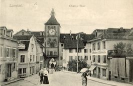Liestal  BL  mit Wursterei und Kaffeehalle    um  1 9 0 8