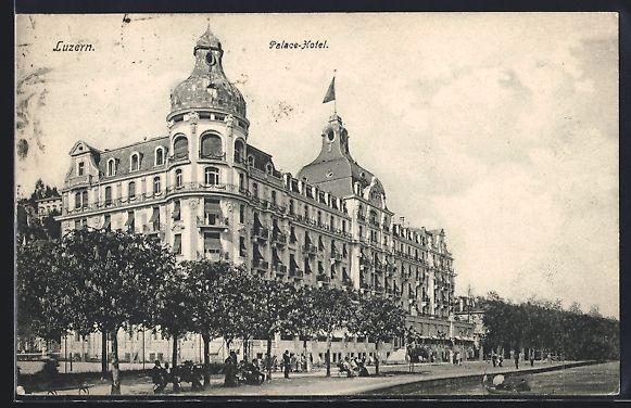 Cartoline postali: AK Luzern, Palace-Hotel, 1907 – Usato da Berlin venduto da bartko-reher