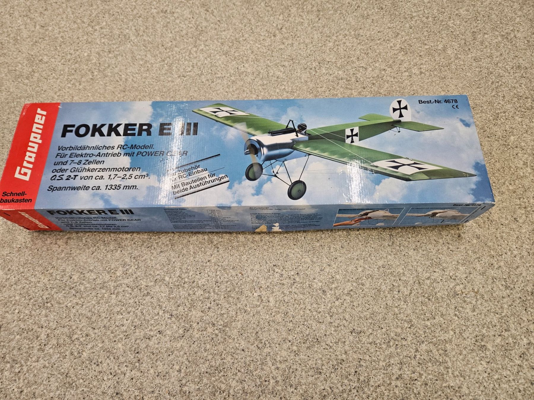 Graupner Modellismo RC: Graupner Fokker E lll – Nuovo e nell'imballaggio originale da Ettenhausen TG venduto da vectra_16v_turbo 1