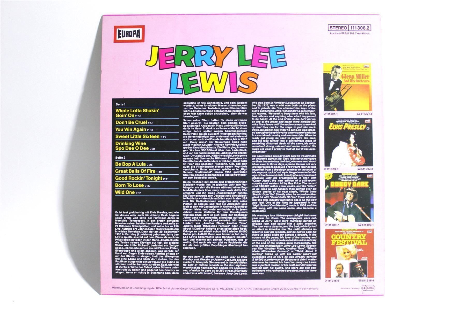 Schallplatten: JERRY LEE LEWIS: Original Hits – Gebraucht aus Bern von kultiges 4