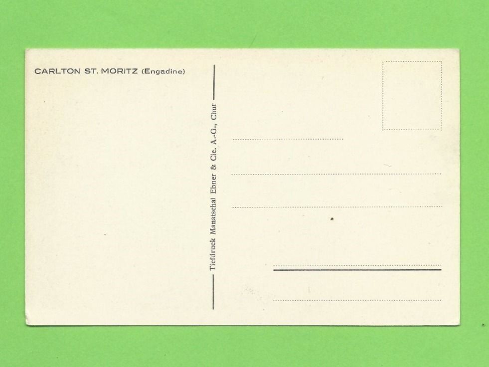 Cartoline postali: Carlton St. Moritz (Engadin) – Nuovo (secondo la descrizione) da Zürich venduto da t24_de 1