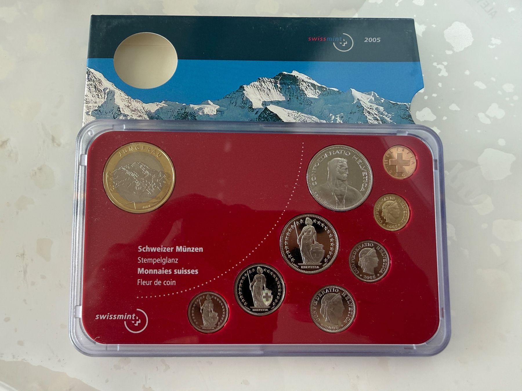 Tutti le monete: Schweizer Münzsatz 2005  Stempelglanz – Nuovo (secondo la descrizione) da Wallisellen venduto da SWISS_SILVER1 1