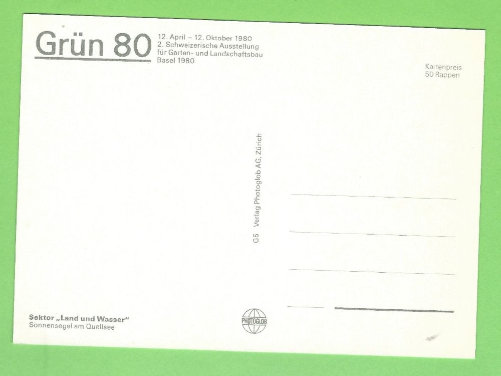 Cartoline postali: Grün 80 Basel – Usato da Zürich venduto da t24_de 1