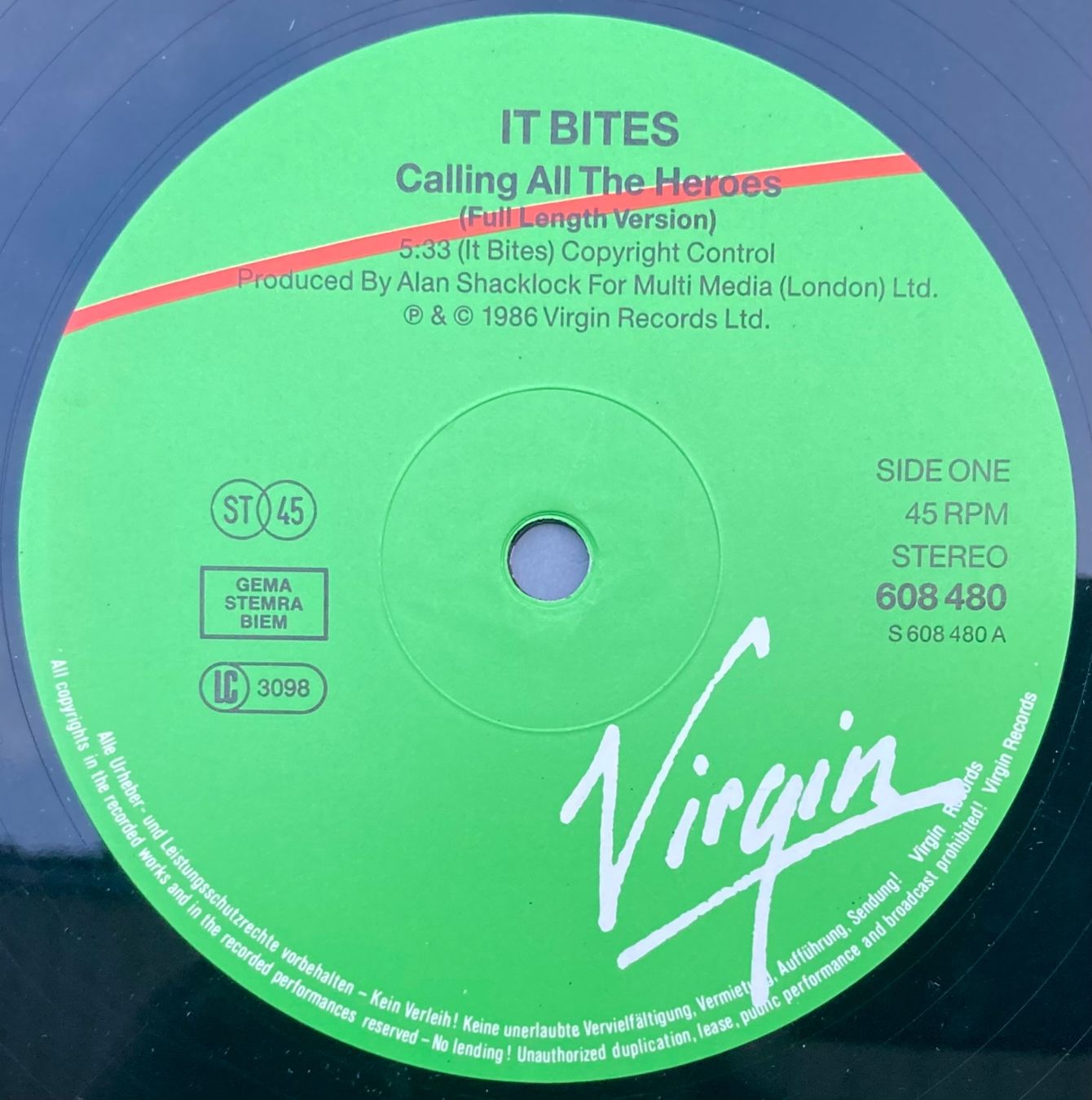 Dischi in vinile: IT BITES - CALLING ALL THE HEROES – Usato da Poliez-Pittet venduto da Newtown-Records 2