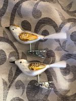 Gelb-weisse Vögel Vogel Christbaumschmuck Weihnachtsschmuck
