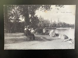 Ansichtskarte Zürich, Alpenquai, um 1900, mit Frankatur, ...