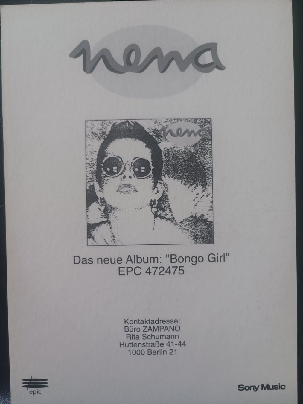 Autographes: Nena - handsignierte Autogrammkarte – D'occasion à Menziken par Artographs 1