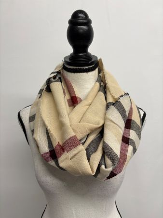 leichter Loop Schal von Fraas beige kariert