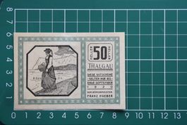 currency voucher austria thalgau 50 heller 1920