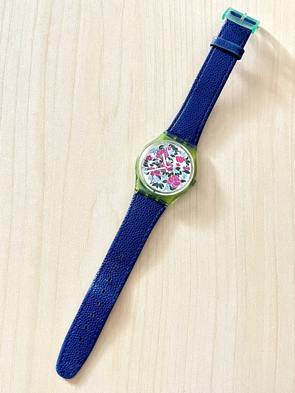 Swatch Orologi: Swatch Damenuhr Blumenmuster, Vintage – Usato da Grenchen venduto da chththl 1