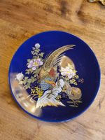 Dekoteller blau Gold Vögel Japan Stil 21 cm
