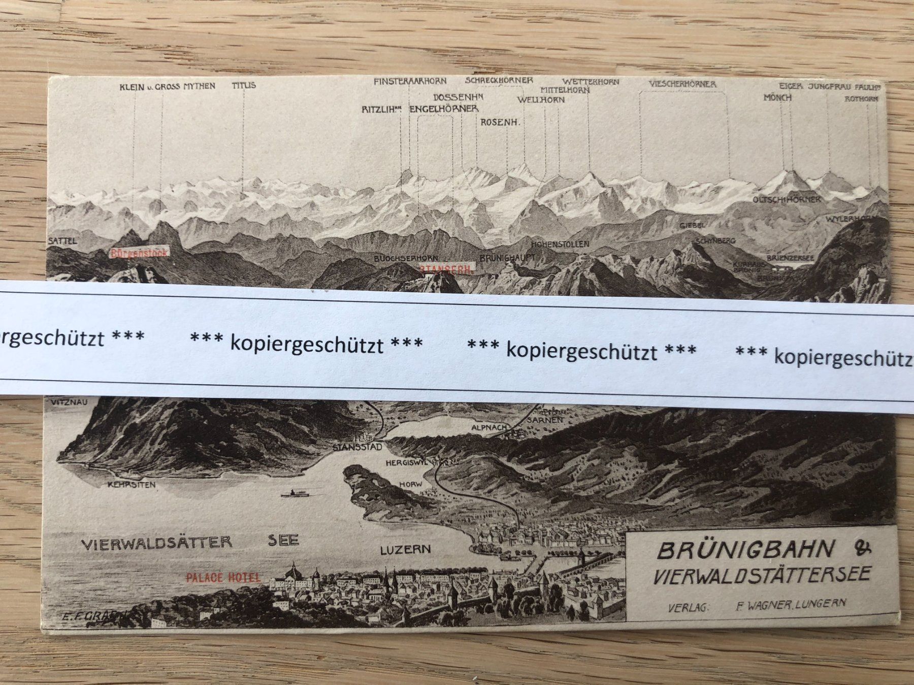 Cartoline postali: Brünigbahn & Vierwaldstättersee,  Schreibfehler AK – Nuovo (secondo la descrizione) da Hefenhofen venduto da Bierinder
